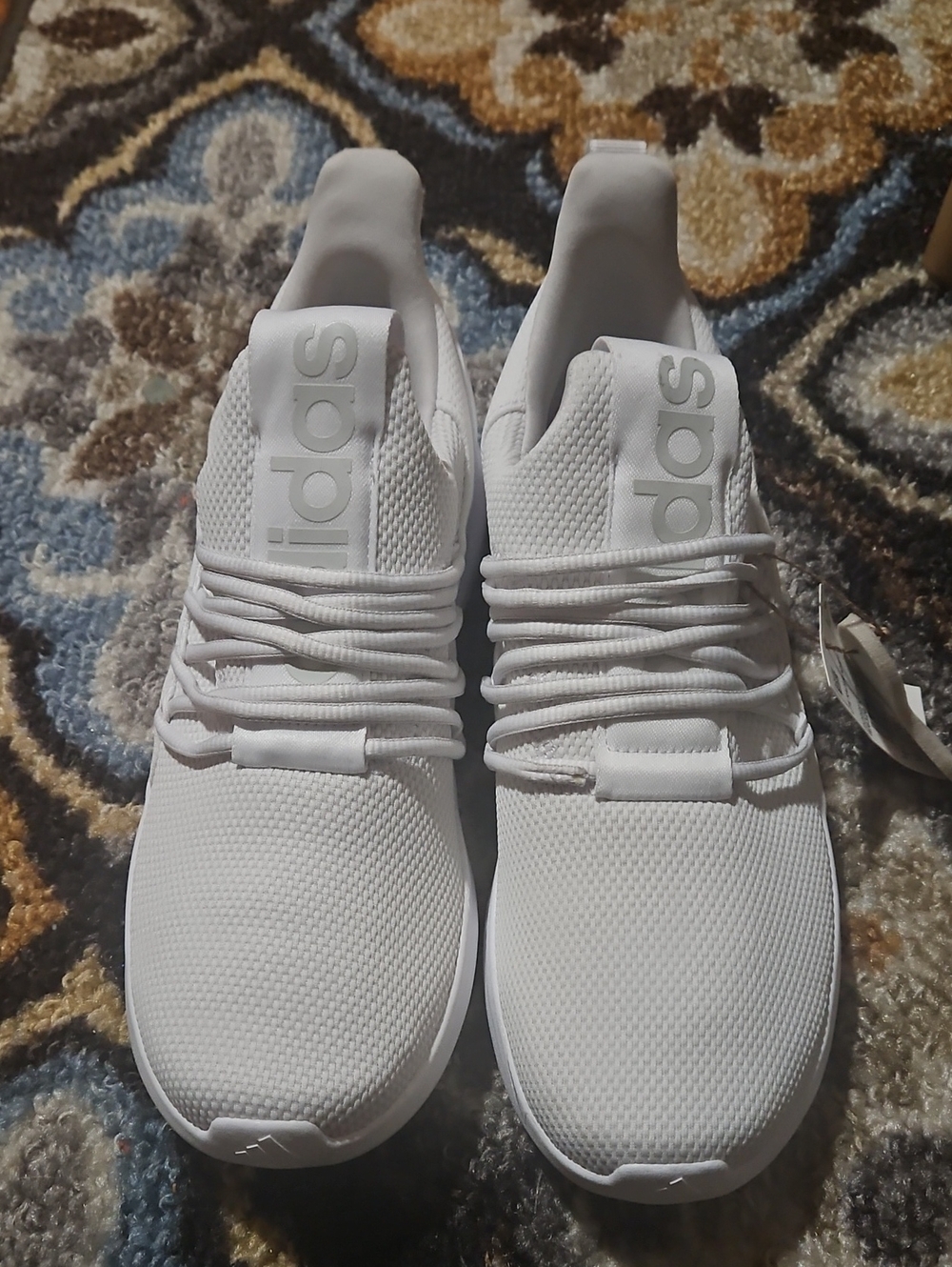 Adidas White Knit Lace-Up MENS Athletic Sneakers Sz 11